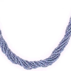 Bailey’s Estate Mid Century Dyed Blue Multi-Strand Seed Pearl Necklace NECKLACE Bailey's Fine Jewelry