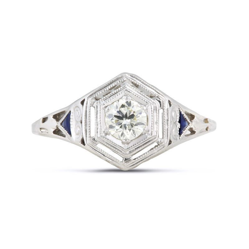 Bailey's Estate Art Deco Solitaire Diamond Ring