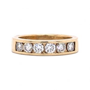 Bailey’s Estate Modern Six Stone Channel Set Band RINGS Bailey's Fine Jewelry