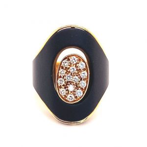 Bailey’s Estate Vintage Onyx and Diamond Ring RINGS Bailey's Fine Jewelry