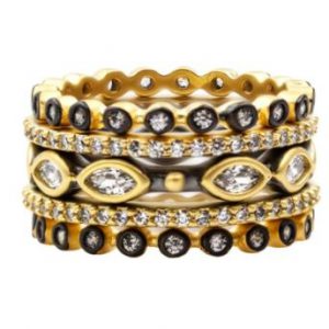 Freida Rothman Signature Marquise Station 5-Stack Ring RINGS Bailey's Fine Jewelry