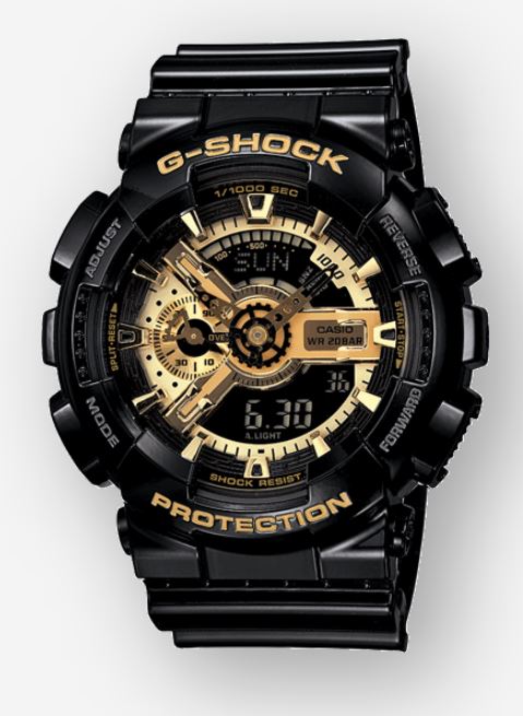 G-Shock Black and Gold Watch
