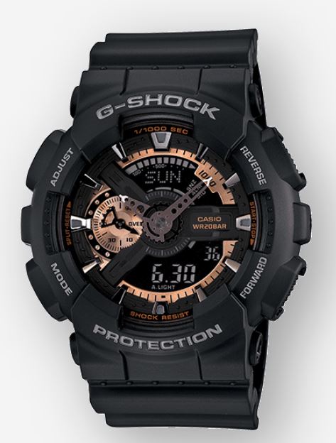 G-Shock Black and Rose Gold Watch