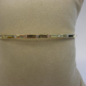 Ippolita 18K Yellow Gold Stardust 28-Stone Bangle with Diamonds BRACELET Bailey's Fine Jewelry
