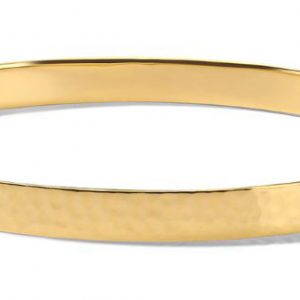 Ippolita Classico Crinkle Hammered Bangle in 18kt Gold BRACELET Bailey's Fine Jewelry