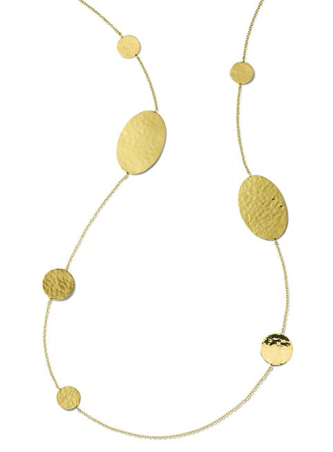 Ippolita Classico Crinkle Hammered Oval & Circles Necklace