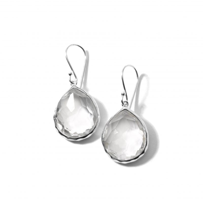 Ippolita Sterling Silver Rock Candy Teardrop Earrings in Clear Quartz