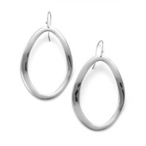 Ippolita Sterling Silver Wavy Open Oval Earrings EARRING Bailey's Fine Jewelry