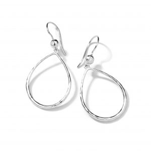 Ippolita Sterling Silver Open Teardrop Earrings with Diamonds (.06ctw) EARRING Bailey's Fine Jewelry