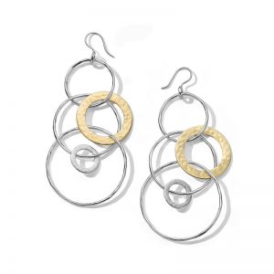 Ippolita Chimera Large Jet Set Earrings in Sterling Silver and 18kt Yellow Gold EARRING Bailey's Fine Jewelry