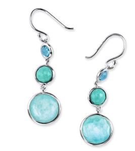 Ippolita Lollipop Sterling Silver 3-Stone Drop Earrings in Waterfall EARRING Bailey's Fine Jewelry