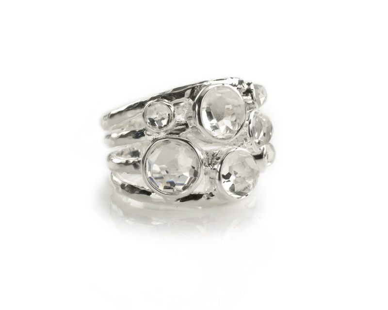 Ippolita Sterling Silver Rock Candy Collection Constellation Ring in Clear Quartz