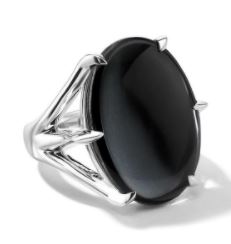 Ippolita Rock Candy Luce Rock Crystal and Hematite Cabochon Doublet Ring