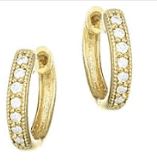 Jude Frances 18k Yellow Gold and Diamond Hoop Earrings EARRING Bailey's Fine Jewelry