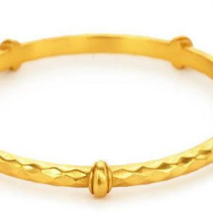 Julie Vos 24kt Gold Plate Small Savannah Bangle BRACELET Bailey's Fine Jewelry