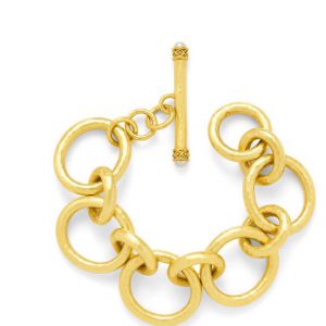 Julie Vos 24kt Yellow Gold Plate Catalina Large Link Bracelet BRACELET Bailey's Fine Jewelry