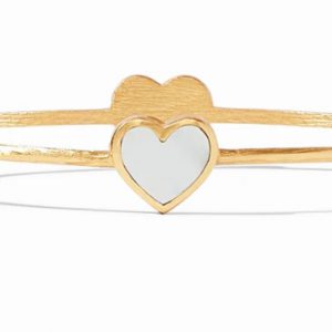 Julie Vos Heart Bangle in Mother of Pearl BRACELET Bailey's Fine Jewelry