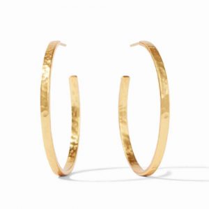 Julie Vos 24kt Yellow Gold Plate Large Crescent Hoop Earrings EARRING Bailey's Fine Jewelry