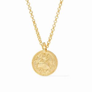 Julie Vos 24kt Yellow Gold Plate Coin Pendant Necklace NECKLACE Bailey's Fine Jewelry