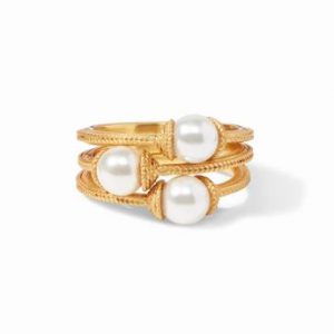 Julie Vos 24kt Yellow Gold Plate Calypso Pearl Stacking Ring RINGS Bailey's Fine Jewelry