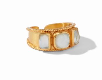 Julie Vos Savoy Ring in Iridescent Clear Crystal