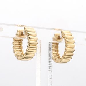Bailey’s Goldmark Collection Fluted Huggie Hoop Earrings EARRING Bailey's Fine Jewelry