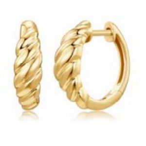 Bailey's Heritage Collection Gold Croissant Huggie Hoop Earrings