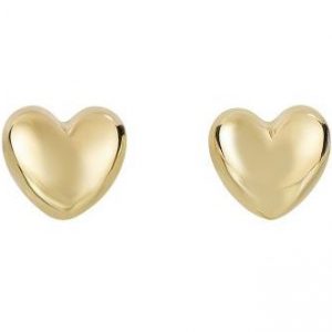 Puffy Heart Stud Earrings in 14kt Yellow Gold EARRING Bailey's Fine Jewelry