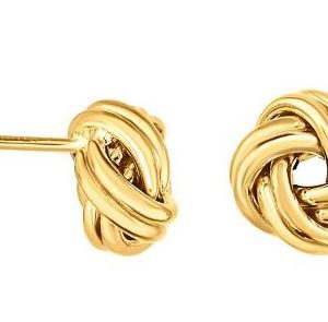 14kt Yellow Gold Love Knot Stud Earrings EARRING Bailey's Fine Jewelry
