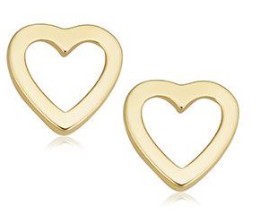 Bailey’s Icon Collection Open Heart Stud Earrings in 14k Yellow Gold EARRING Bailey's Fine Jewelry