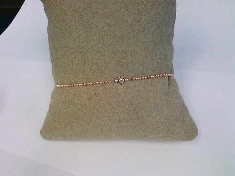 Rose Gold Diamond Bead Chain Bracelet