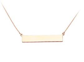 Engravable Bar Necklace in 14k Yellow Gold NECKLACE Bailey's Fine Jewelry