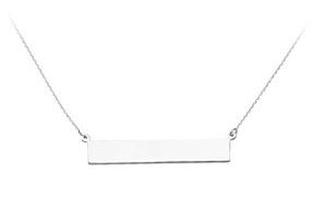 Bar Necklace in 14k White Gold NECKLACE Bailey's Fine Jewelry