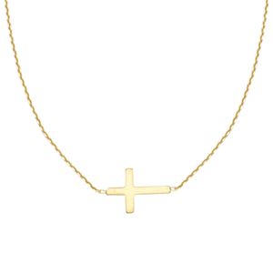 Mini Sideways Cross Necklace NECKLACE Bailey's Fine Jewelry