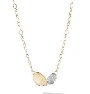 Marco Bicego 18k Yellow Gold Petite Double Leaf Necklace NECKLACE Bailey's Fine Jewelry