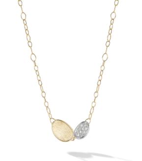 Marco Bicego 18k Yellow Gold Petite Double Leaf Necklace
