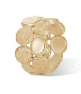 Marco Bicego Jaipur Collection Gold Engraved and Polished Double Row Ring RINGS Bailey's Fine Jewelry