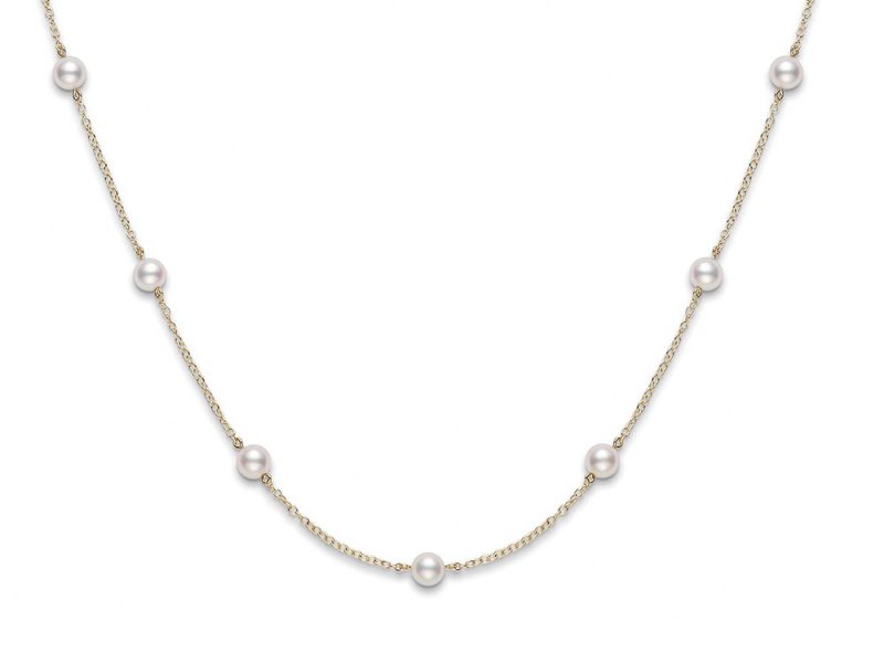 Mikimoto Everyday Essentials Pearl Chain Necklace in 18kt White Gold, 18""