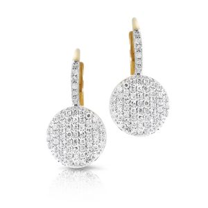 Phillips House Affair 14k Yellow Gold Petite Infinity Earrings with Pave Diamonds EARRING Bailey's Fine Jewelry
