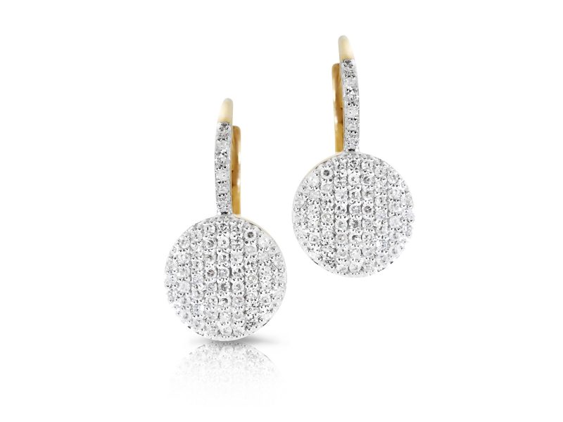 Phillips House Affair 14k Yellow Gold Petite Infinity Earrings with Pave Diamonds
