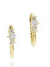 Phillips House Enchanted Petite Huggie Earrings with Diamonds in 14k Yellow Gold EARRING Bailey's Fine Jewelry