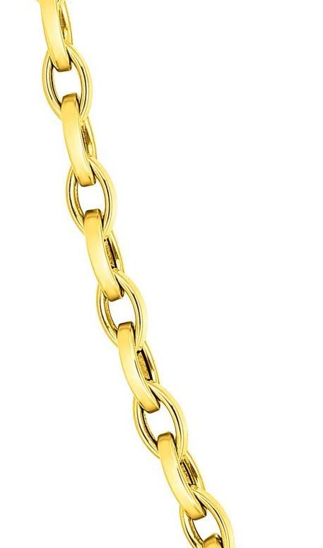 Roberto Coin 18k Yellow Gold High Polish Almond Link Chain Necklace