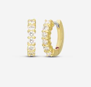 Roberto Coin Huggie Diamond Earrings EARRING Bailey's Fine Jewelry