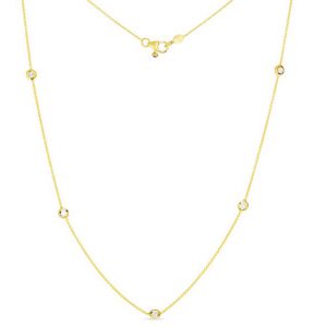 Roberto Coin 18k Diamond By The Inch Necklace NECKLACE Bailey's Fine Jewelry