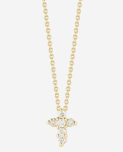 Roberto Coin Baby Cross Pendant Necklace with Diamond NECKLACE Bailey's Fine Jewelry