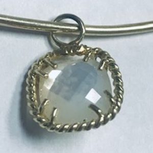 Silver Moonstone Necklace Charm ENHANCER Bailey's Fine Jewelry