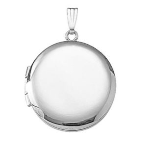 Sterling Silver Round Locket Pendant Necklace NECKLACE Bailey's Fine Jewelry