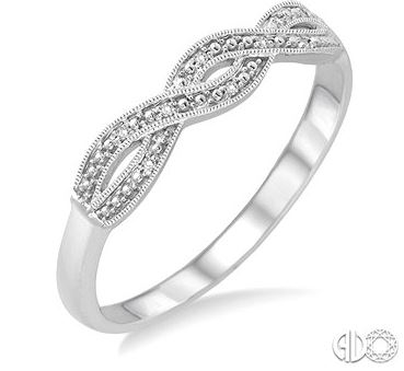 Diamond Infinity Ring in Sterling Silver