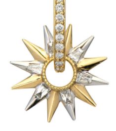 Three Stories Jewelry Open Starburst Baguette Charm