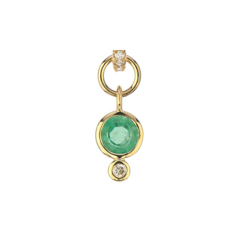 Three Stories Jewelry Classic Tiny Emerald Earring Charm